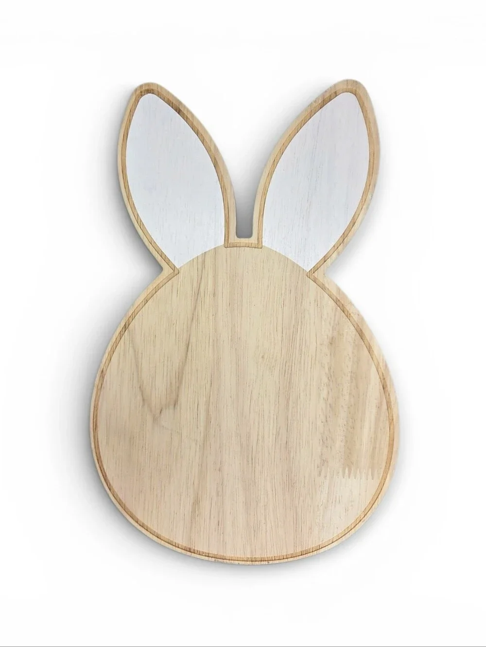 Wooden Easter Bunny Shaped Serving Charcuterie Cutting Board Craft Decor